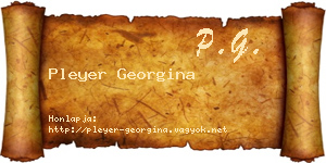 Pleyer Georgina névjegykártya